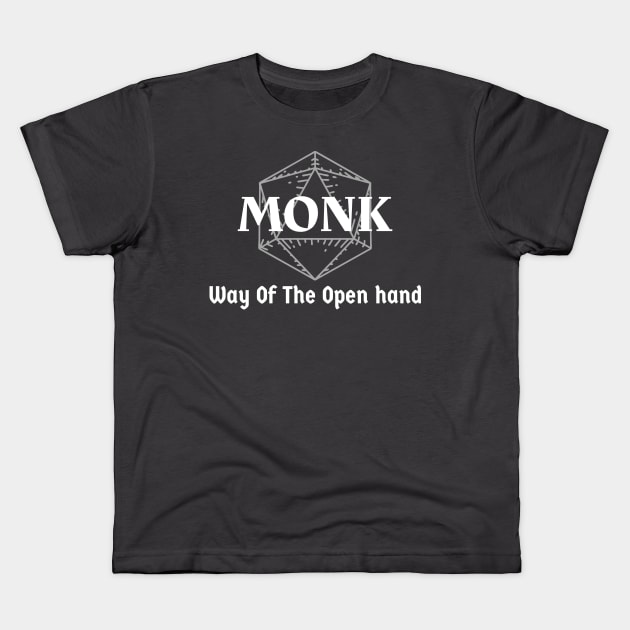 "Way Of The Open Hand" DnD Monk Class Print Kids T-Shirt by DungeonDesigns